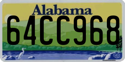 AL license plate 64CC968