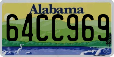 AL license plate 64CC969