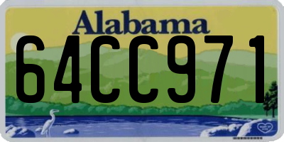 AL license plate 64CC971