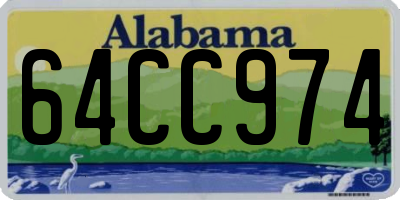 AL license plate 64CC974