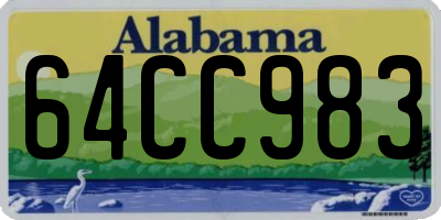 AL license plate 64CC983