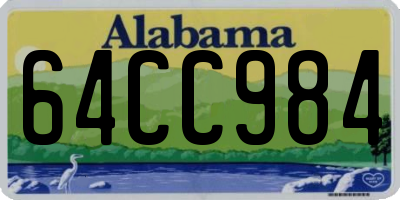 AL license plate 64CC984