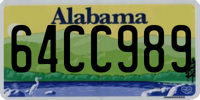 AL license plate 64CC989