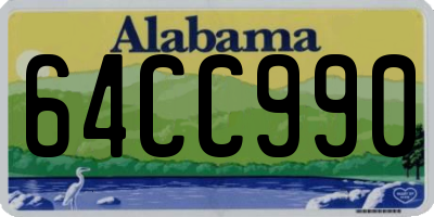 AL license plate 64CC990