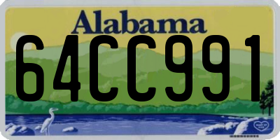 AL license plate 64CC991