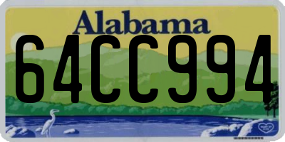 AL license plate 64CC994