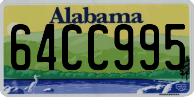 AL license plate 64CC995