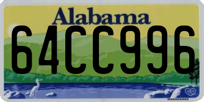 AL license plate 64CC996