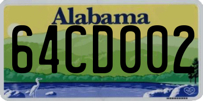 AL license plate 64CD002