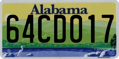 AL license plate 64CD017