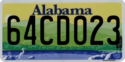 AL license plate 64CD023