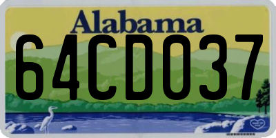 AL license plate 64CD037
