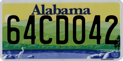 AL license plate 64CD042