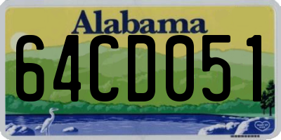 AL license plate 64CD051