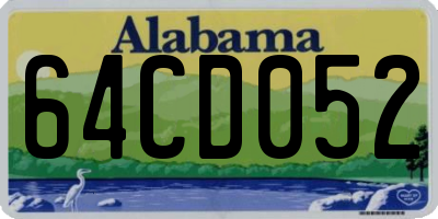 AL license plate 64CD052