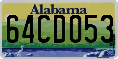 AL license plate 64CD053