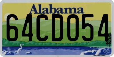 AL license plate 64CD054