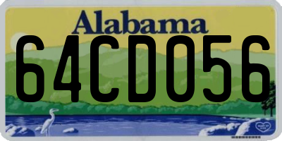 AL license plate 64CD056