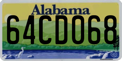 AL license plate 64CD068