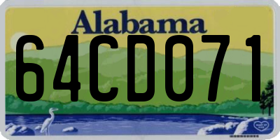 AL license plate 64CD071