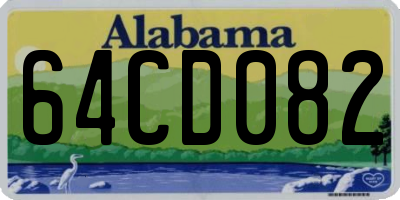 AL license plate 64CD082