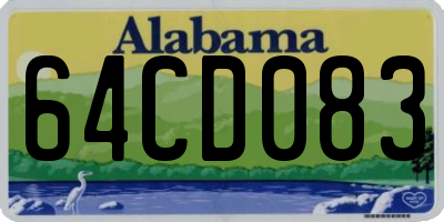 AL license plate 64CD083