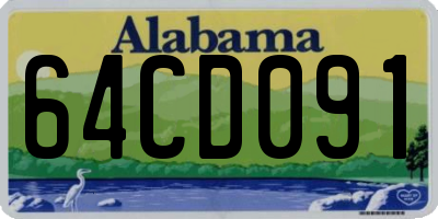 AL license plate 64CD091