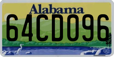 AL license plate 64CD096