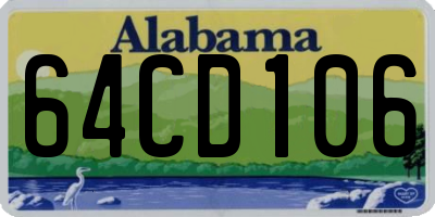 AL license plate 64CD106