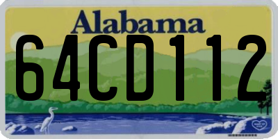 AL license plate 64CD112