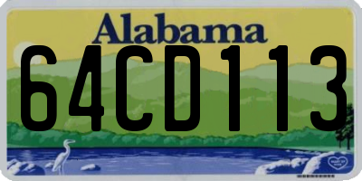 AL license plate 64CD113