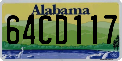 AL license plate 64CD117