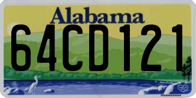 AL license plate 64CD121