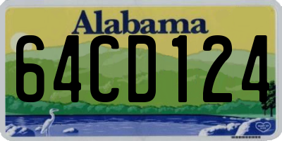 AL license plate 64CD124