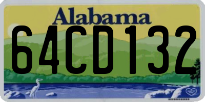 AL license plate 64CD132