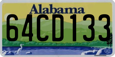AL license plate 64CD133
