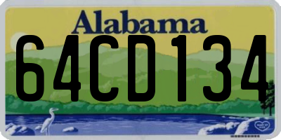 AL license plate 64CD134