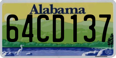 AL license plate 64CD137