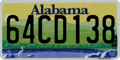 AL license plate 64CD138
