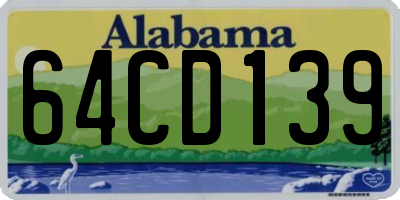 AL license plate 64CD139