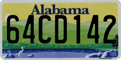 AL license plate 64CD142