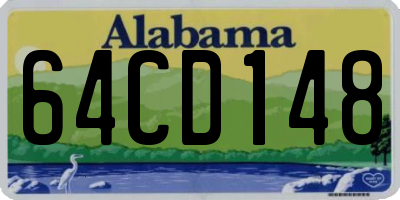 AL license plate 64CD148