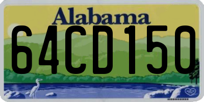 AL license plate 64CD150