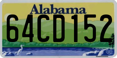 AL license plate 64CD152