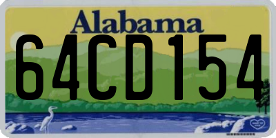 AL license plate 64CD154