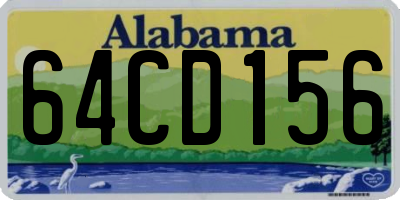 AL license plate 64CD156