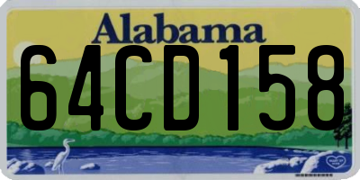 AL license plate 64CD158