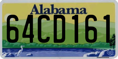 AL license plate 64CD161