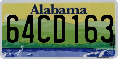 AL license plate 64CD163