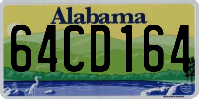 AL license plate 64CD164